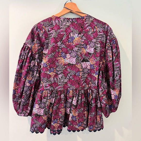 Women’s Coral Reef scallop edge wrap top- Kika Vargas x Target - purple -m - Picture 4 of 9